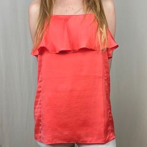 Small Coral Flowy Blouse